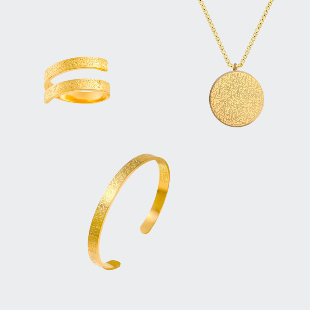 18K Gold Ayatul Kursi Bundle