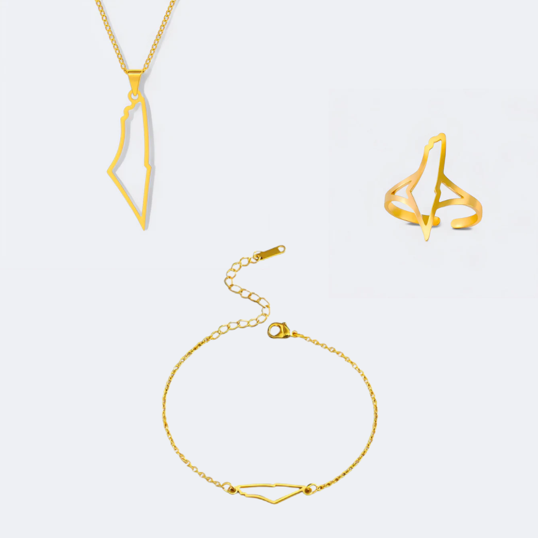 18K Gold Palestine Map Bundle