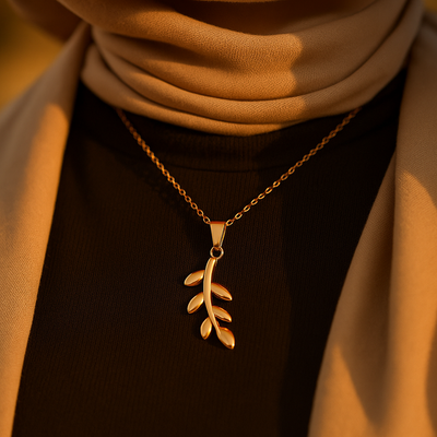 Palestine Olive Branch Necklace