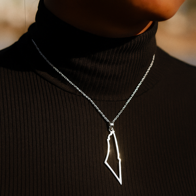 Palestine Map Necklace