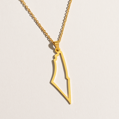 Palestine Map Necklace