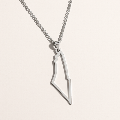 Palestine Map Necklace