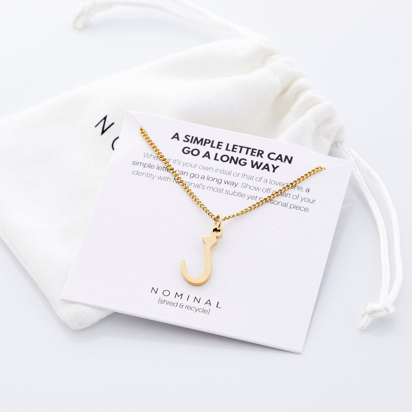 Hanging Arabic Letter Necklace | Women