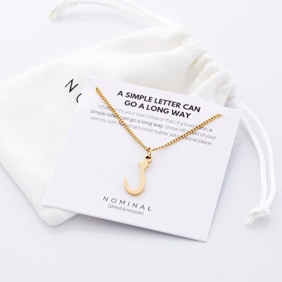 Hanging Arabic Letter Necklace | Women