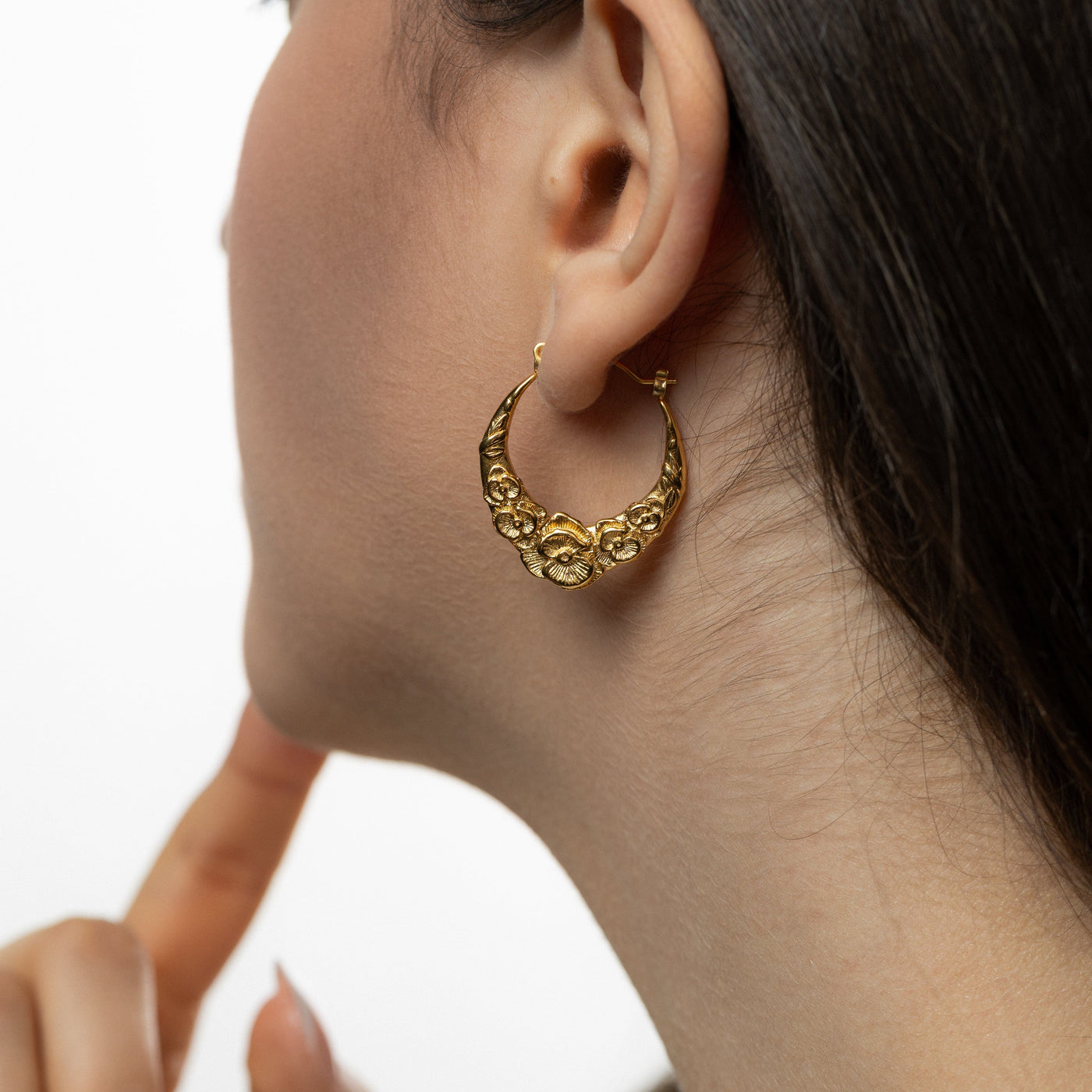 Palestine Poppy Hoops