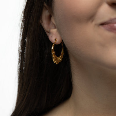 Palestine Poppy Hoops