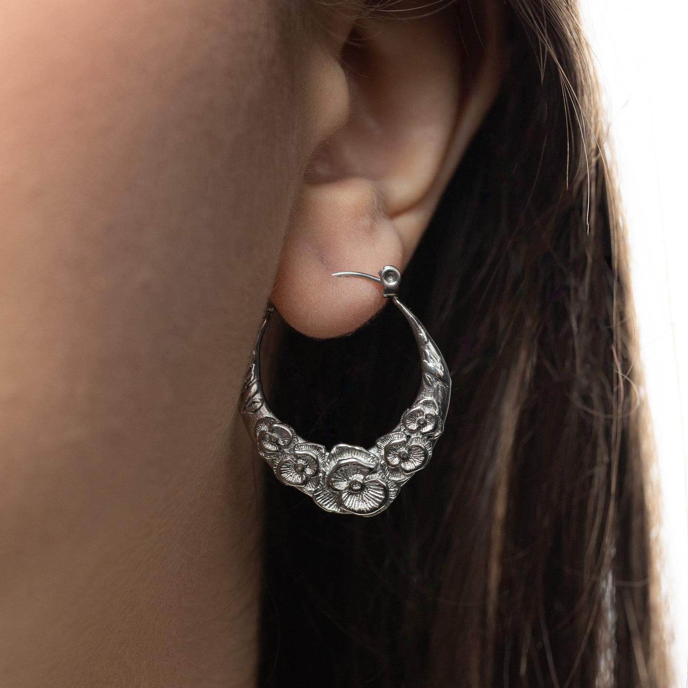 Palestine Poppy Hoops