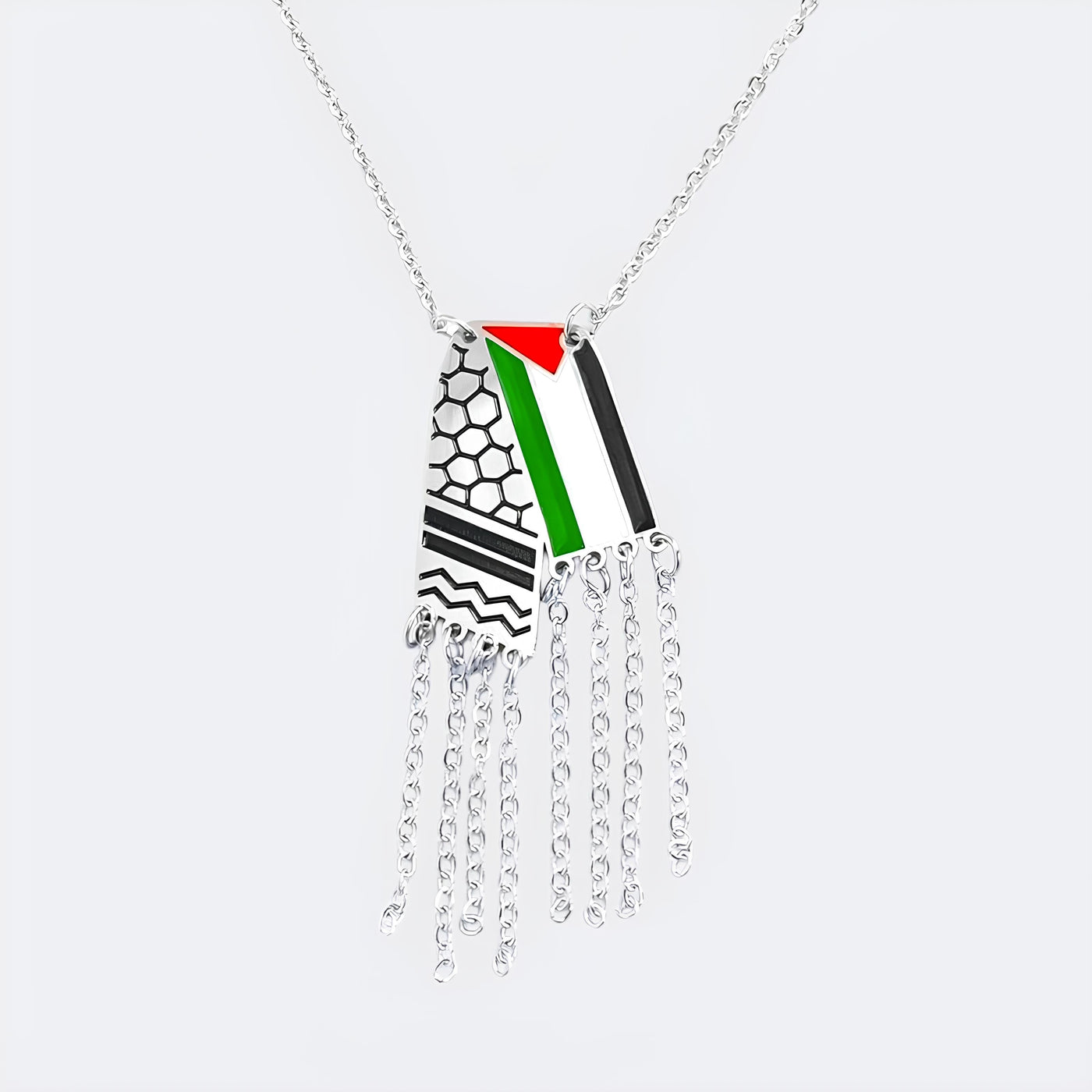 Silver Keffiyeh Necklace