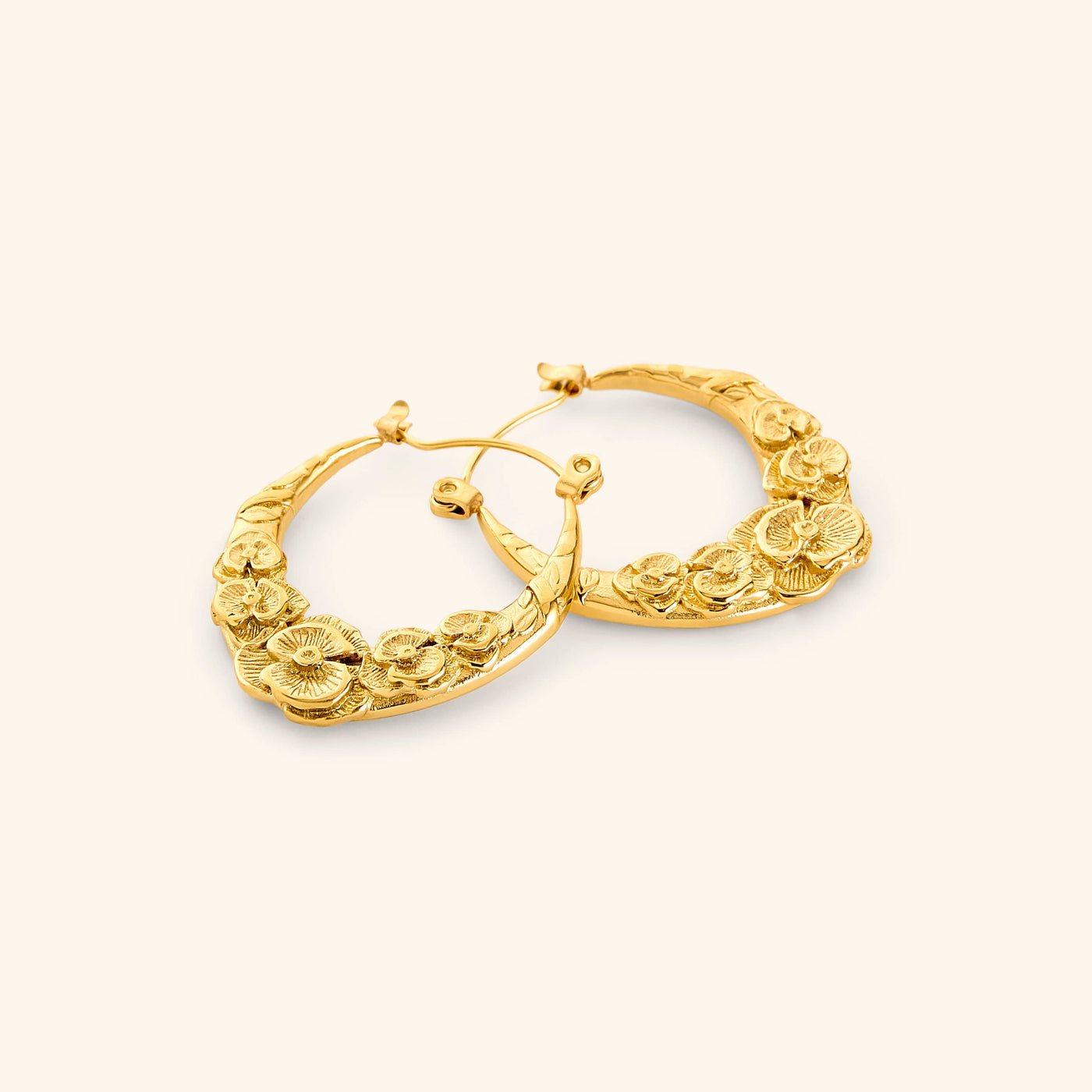 Palestine Poppy Hoops