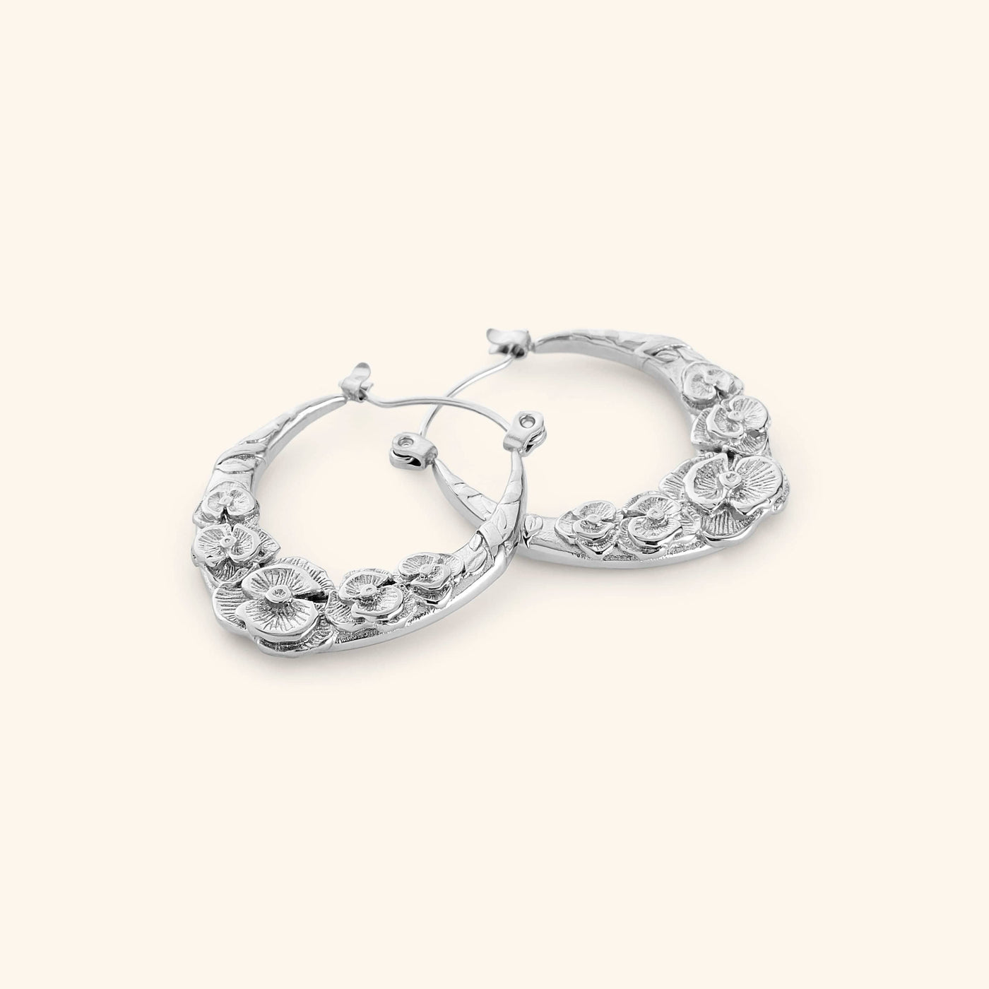 Palestine Poppy Hoops