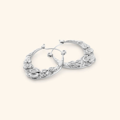 Palestine Poppy Hoops