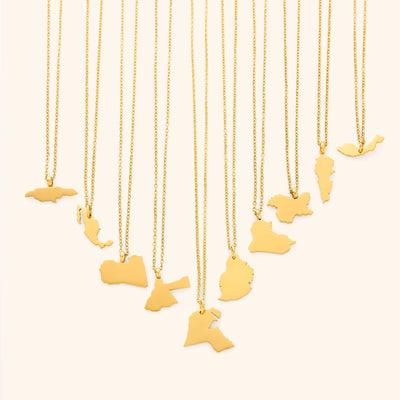 Country Map Necklace | Women