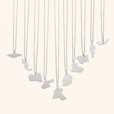 Country Map Necklace | Women