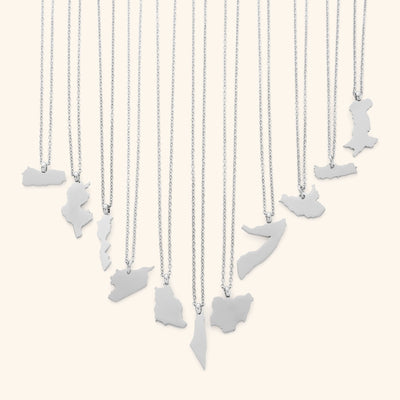 Country Map Necklace | Women