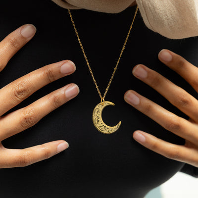"With Hardship Comes Ease" | Crescent Necklace